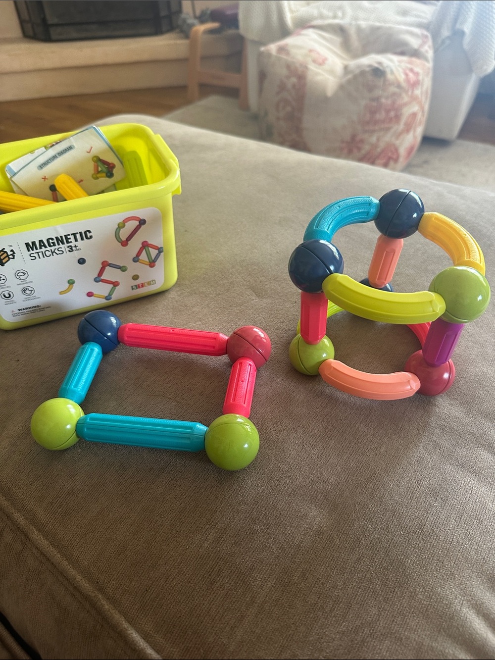 Magnetic Sticks Kids Building Set - Bright Multicolor